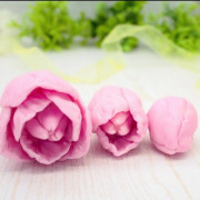 Силиконовая форма для мыла Набор три волнистые тюльпана