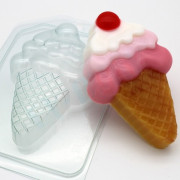 Пластиковая форма для мыла Мороженое рожок
