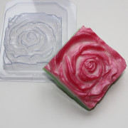 Пластиковая форма для мыла и шоколада Роза квадратная