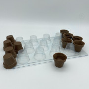 Пластиковая форма для мыла и шоколада Кашпо (11 ячеек)