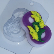Пластиковая форма для мыла и шоколада 8Марта Мимоза