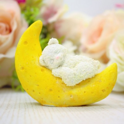 Силиконовая форма для мыла Мишка на месяце