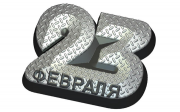Пластиковая форма для мыла 23 февраля цифры